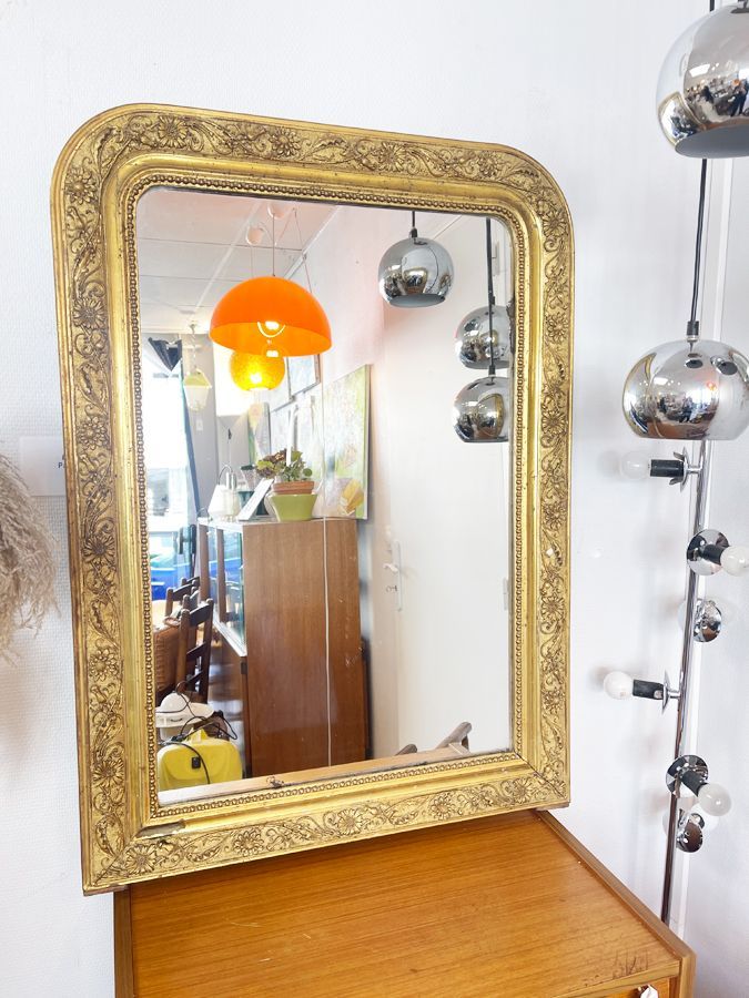 Miroir Louis-Philippe doré – XIXe siècle