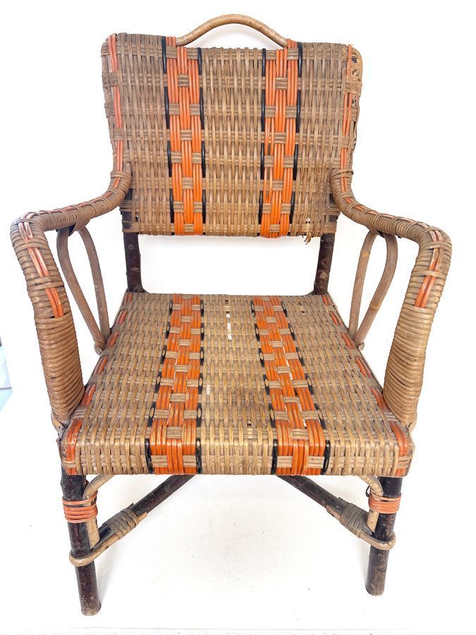 Chaise enfant rotin, 1900