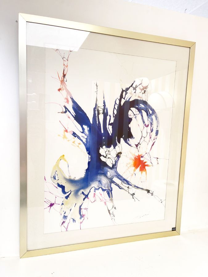 Aquarelle abstraite Pierre Gédéon, (1924-1989)