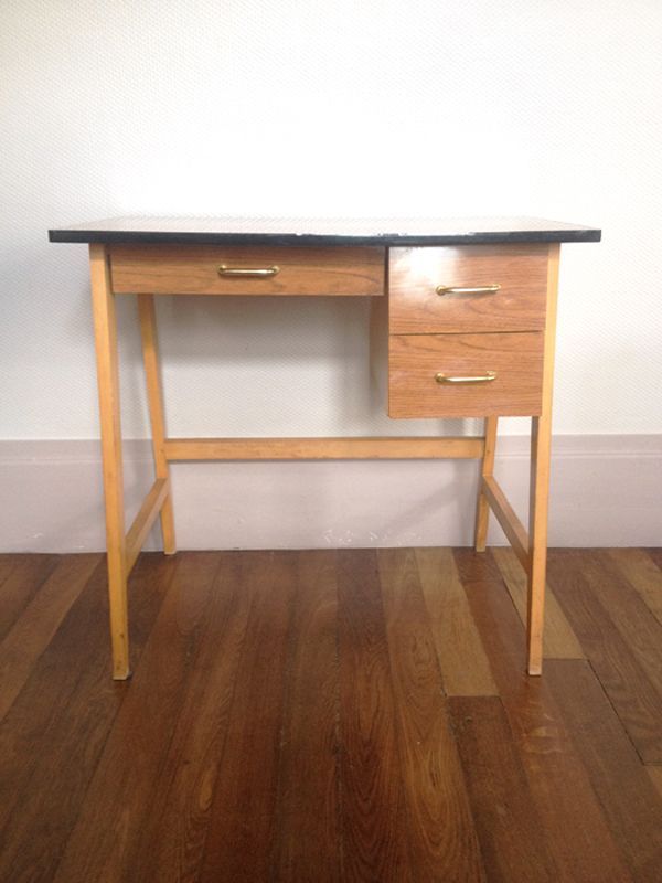 Bureau Enfant vintage pieds compas, années 60 Bureau Enfant vintage pieds compas, années 60