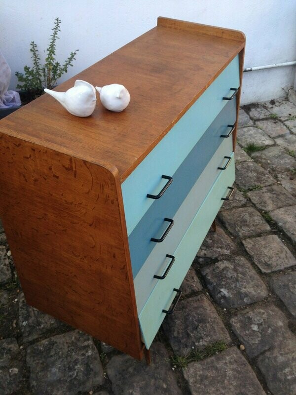 Commode années 50 pieds compas Commode années 50 pieds compas