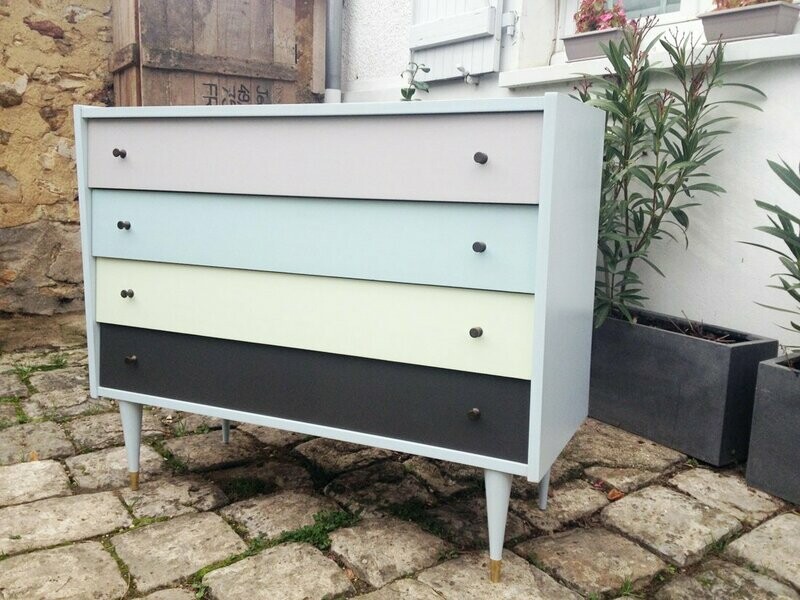 Commode années 50 relookée Commode années 50 relookée