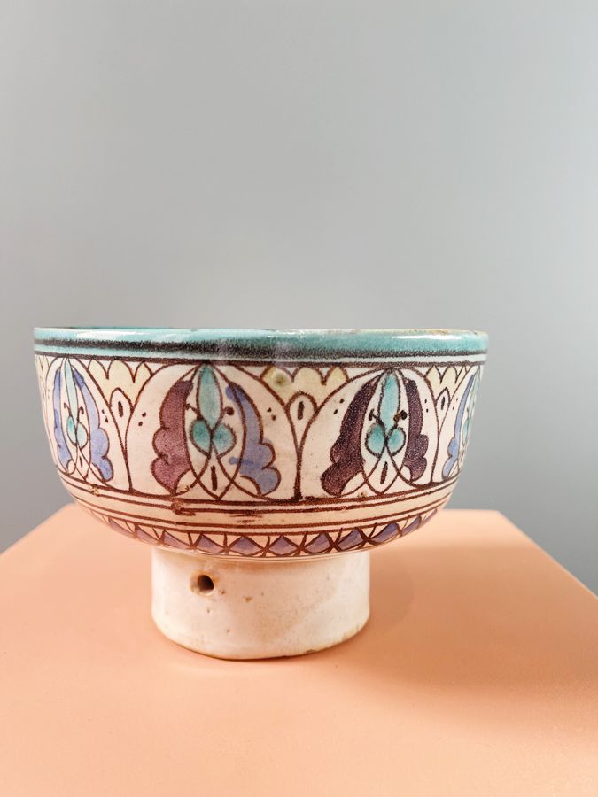 Bol Zlafa en faïence polychrome – Fès, début XXe siècle