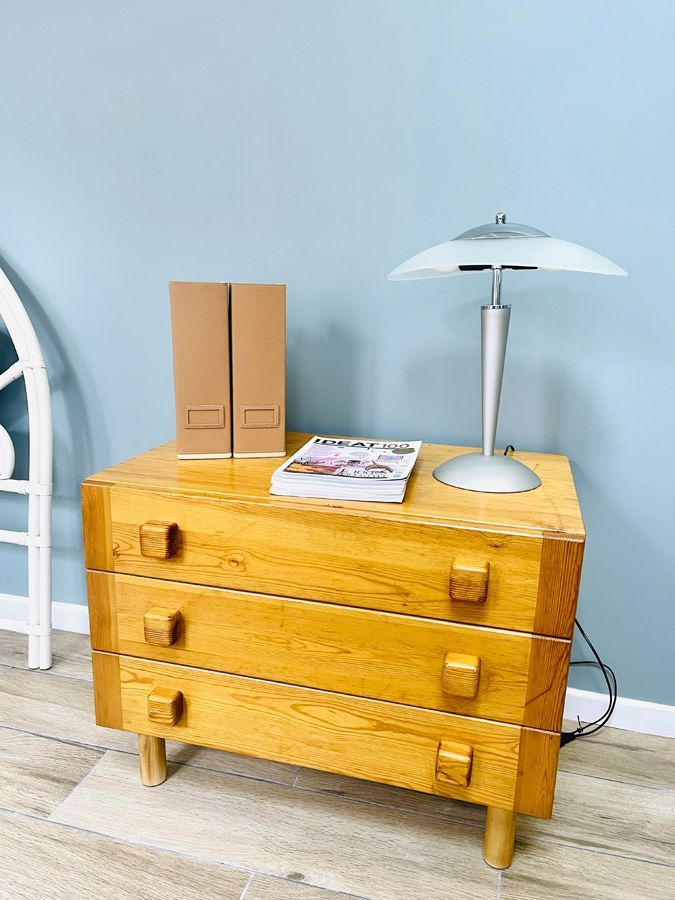 Commode vintage en pin massif, Années 70