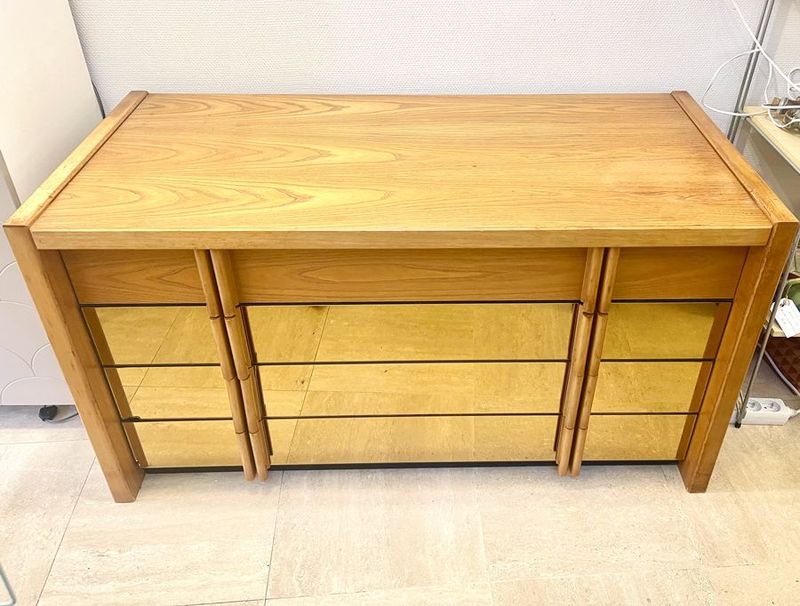 Commode faces miroir fumé, 1970