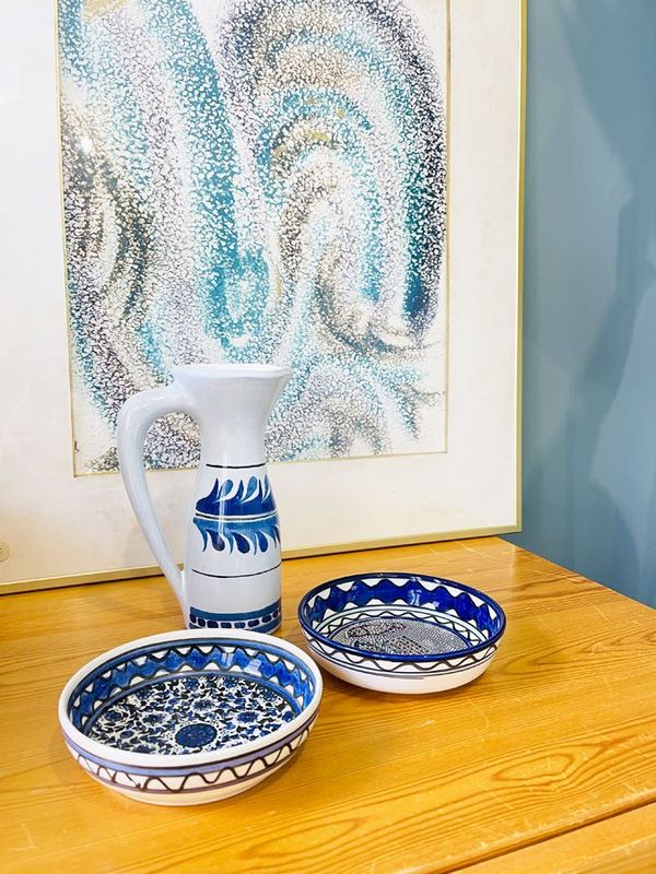 Pichet en céramique Capron Vallauris, circa 1960