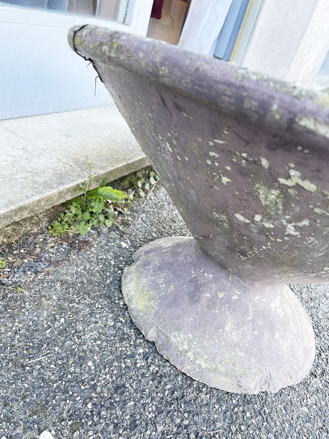 Jardinière Willy Guhl « Diabolo » – fibro-ciment – design suisse 1960