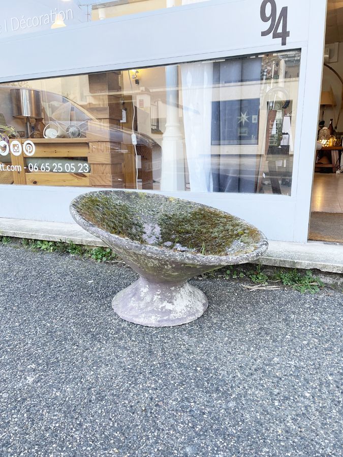 Jardinière Willy Guhl « Diabolo » – fibro-ciment – design suisse 1960