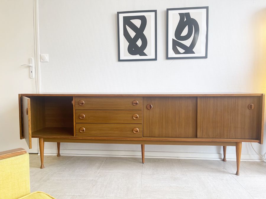 Enfilade scandinave vintage en teck –circa 1960