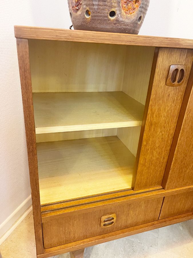 Meuble bar scandinave vintage – enfilade compacte années 60