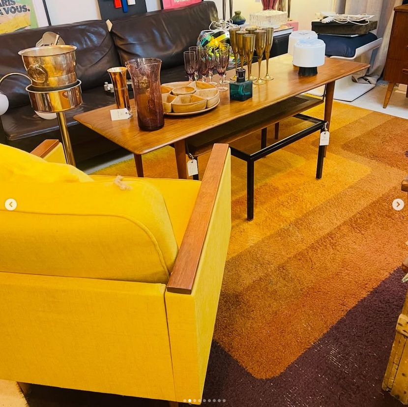 Grand tapis vintage Louis De Poortere “Summertime” – années 70