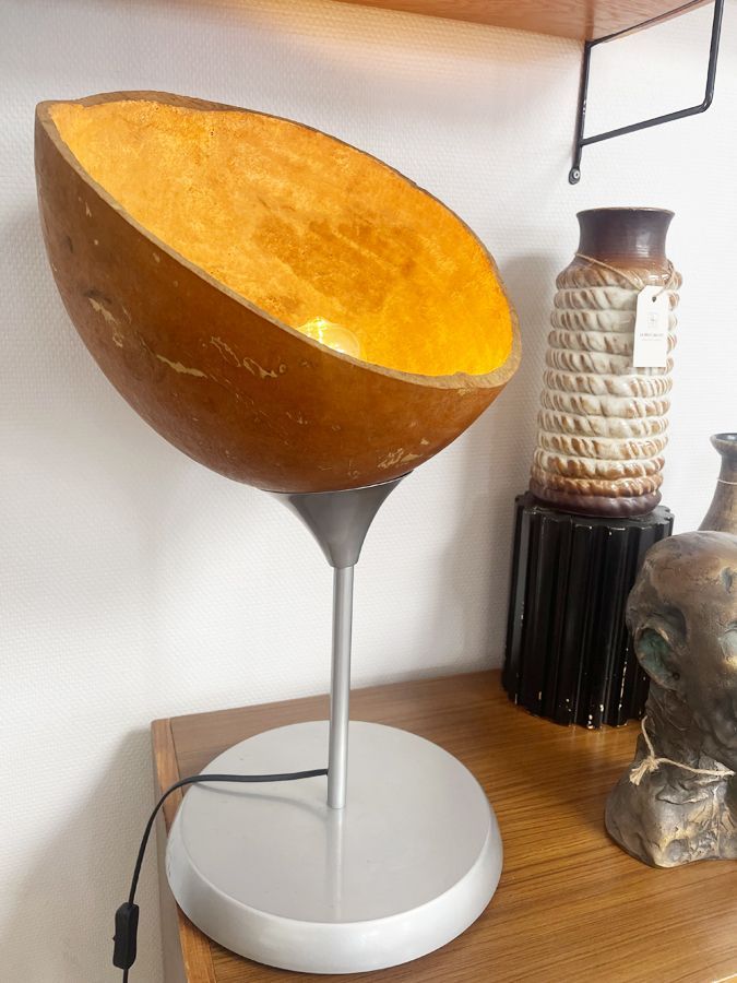Lampe demi-calebasse ethnique, 1990