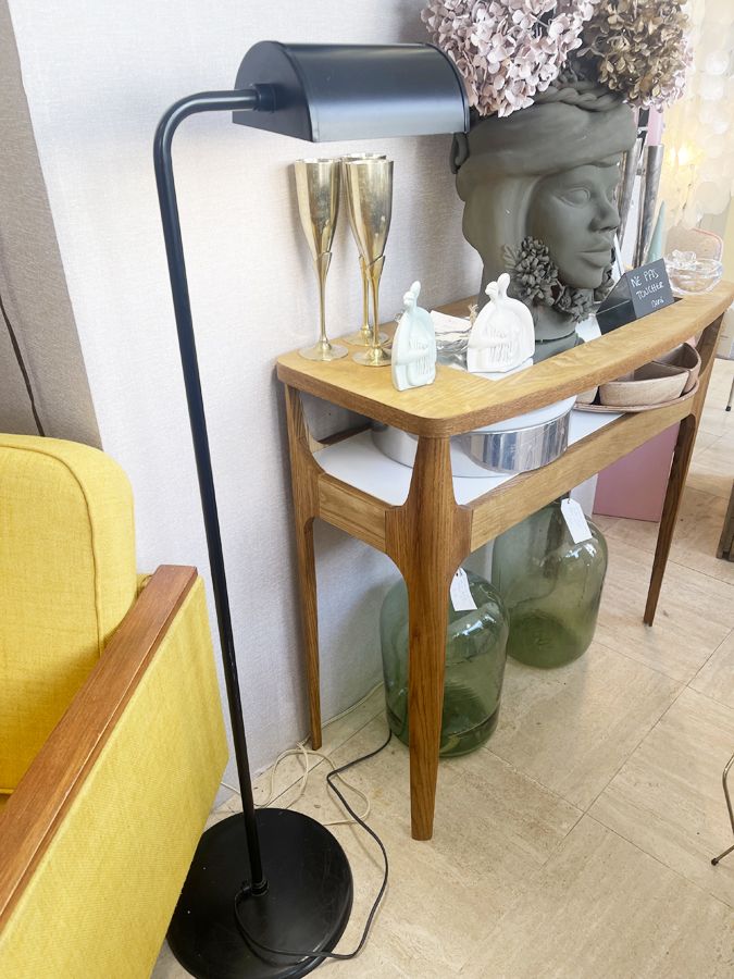 Liseuse vintage Abo Randers métal noir – Made in Denmark – Années 80