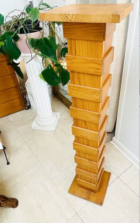 Porte-plantes en bois design – Années 70