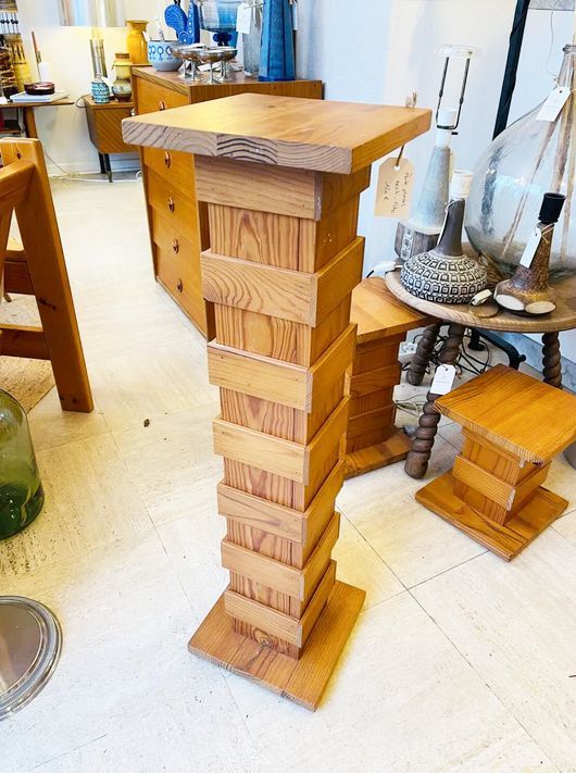 Colonne plantes teck scandinave, 1970 Colonne plantes teck scandinave, 1970