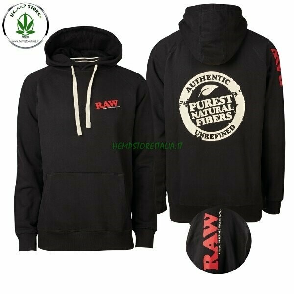 RAW HOODIE BLACK STAMP