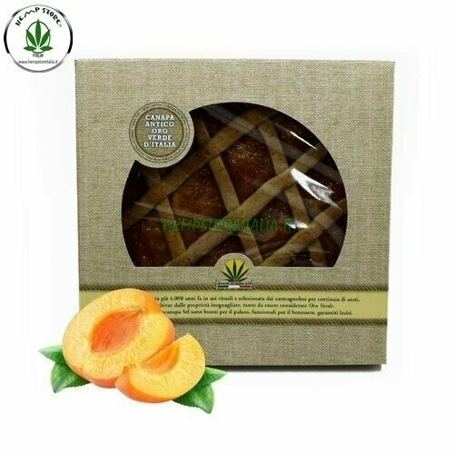 CROSTATA  CASALINGA CON SEMI DI CANAPA E ALBICOCCA