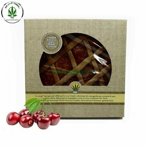 CROSTATA  CASALINGA CON SEMI DI CANAPA E CILIEGIA