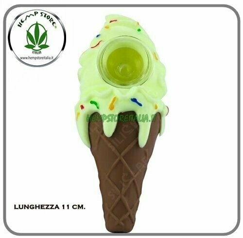 PIPA CONO GELATO IN SILICONE VERDE