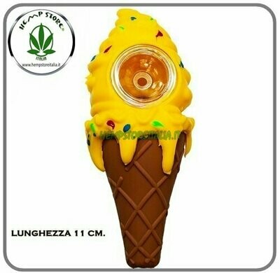 PIPA CONO GELATO IN SILICONE GIALLA