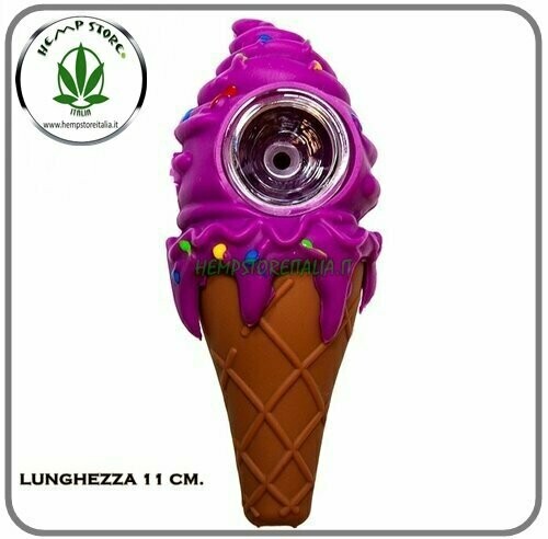 PIPA CONO GELATO IN SILICONE VIOLA