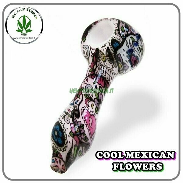 COOL MEXICAN FLOWERS PIPA IN VETRO