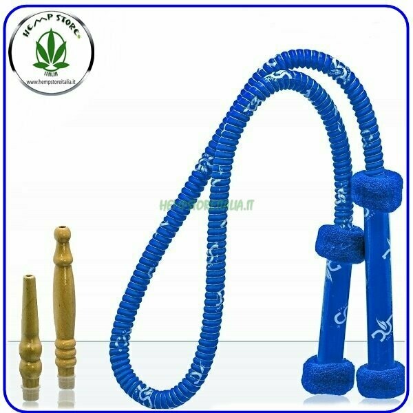 HOSE PER NARGHILE’ IN SILICONE COLORE BLU 180 CM