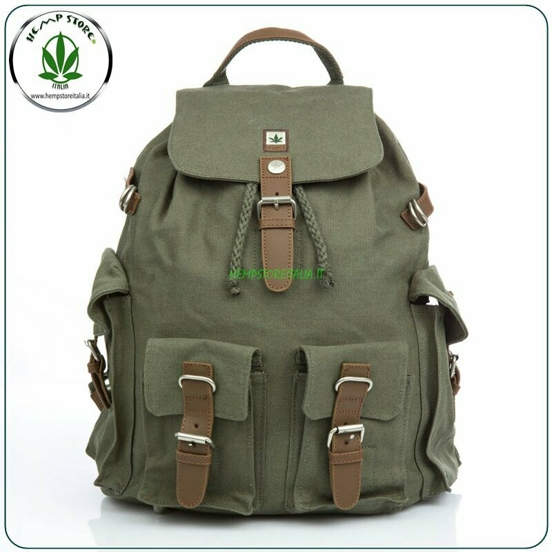 HF017 ZAINO CON 4 TASCHE ESTERNE KAKY PURE ®