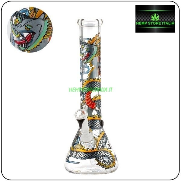 GRACE GLASS BONG DRAGON 32 CM