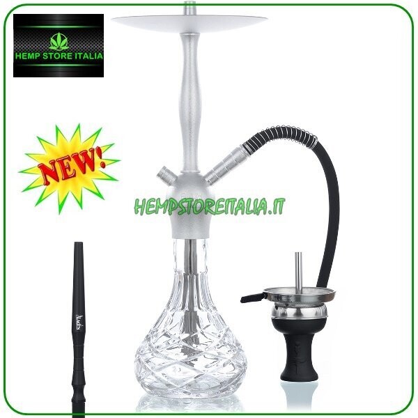 NARGHILE ALADIN ALUX ADMIRAL ARGENTO 65CM