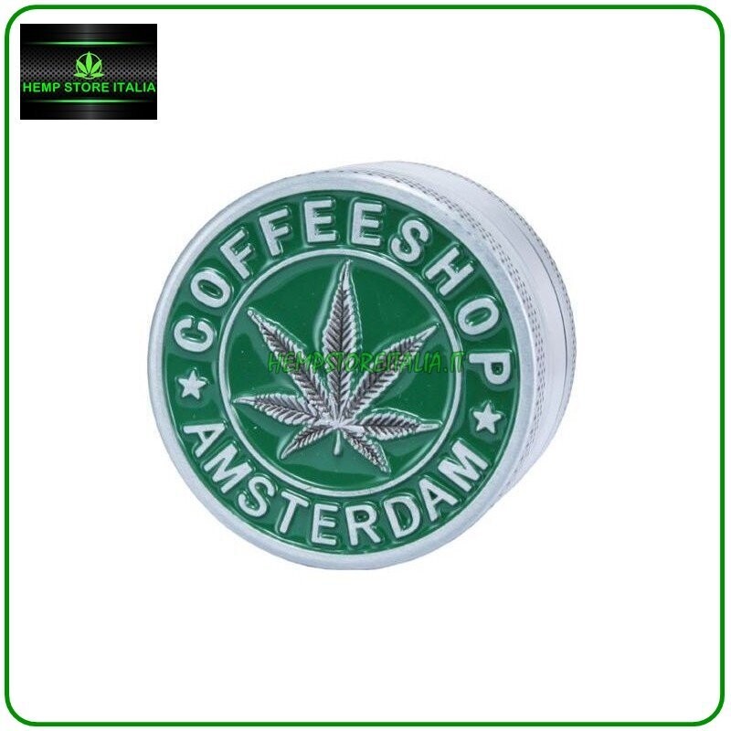 GRINDER IN METALLO  4 PARTI - COFFEESHOP VERDE 50mm.