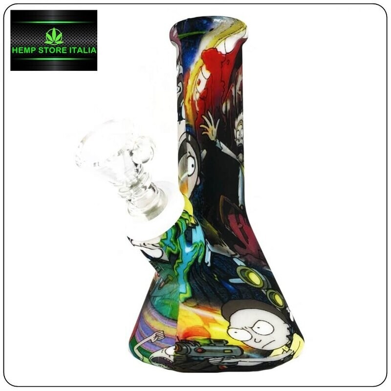BONG IN SILICONE NERO CARTONI - 13CM