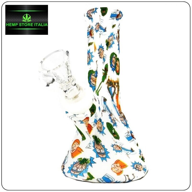 BONG IN SILICONE BIANCO CARTONI - 13CM