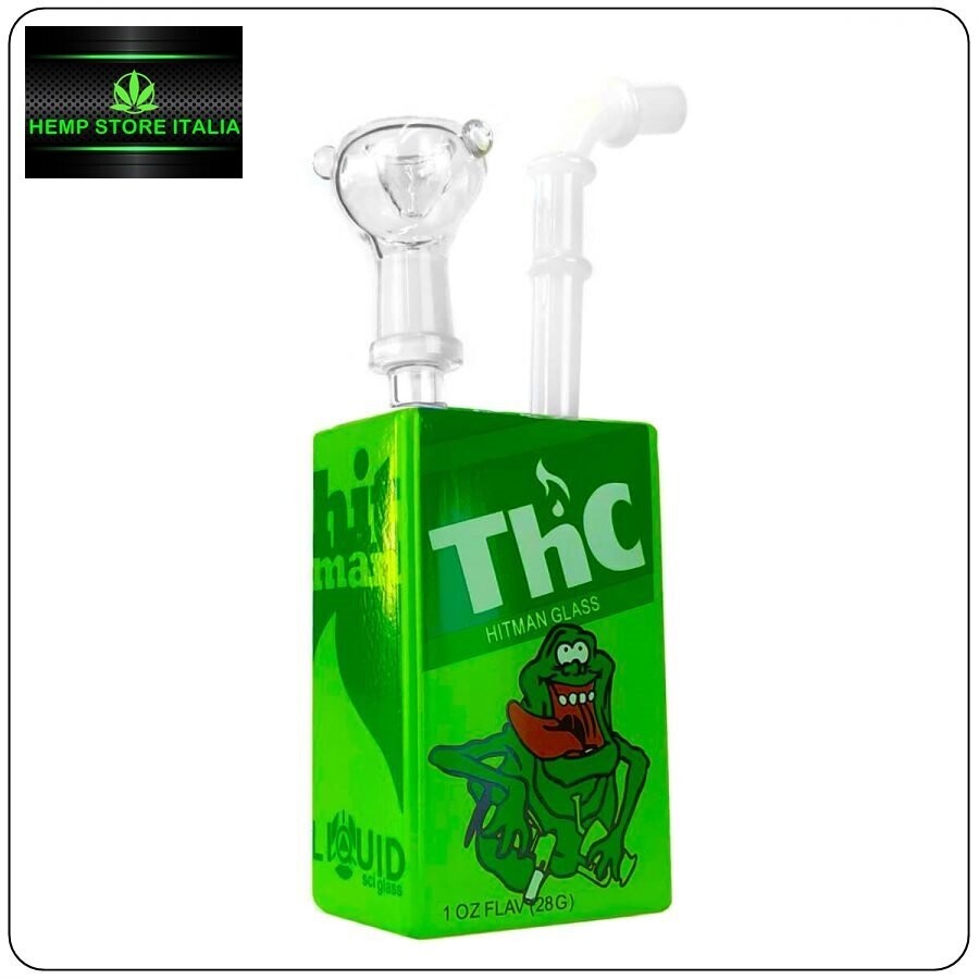 BONG IN VETRO SUCCO DI FRUTTA 19CM RANA