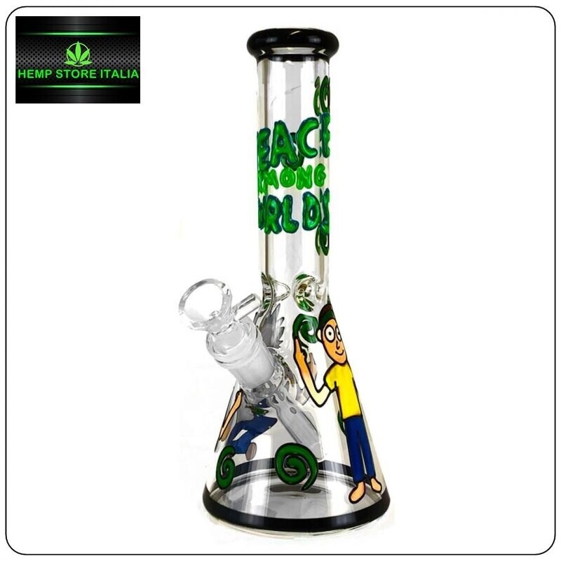 BONG IN VETRO CON CARTONI ANIMATI FATTO A MANO - 25CM LITTLE BOY