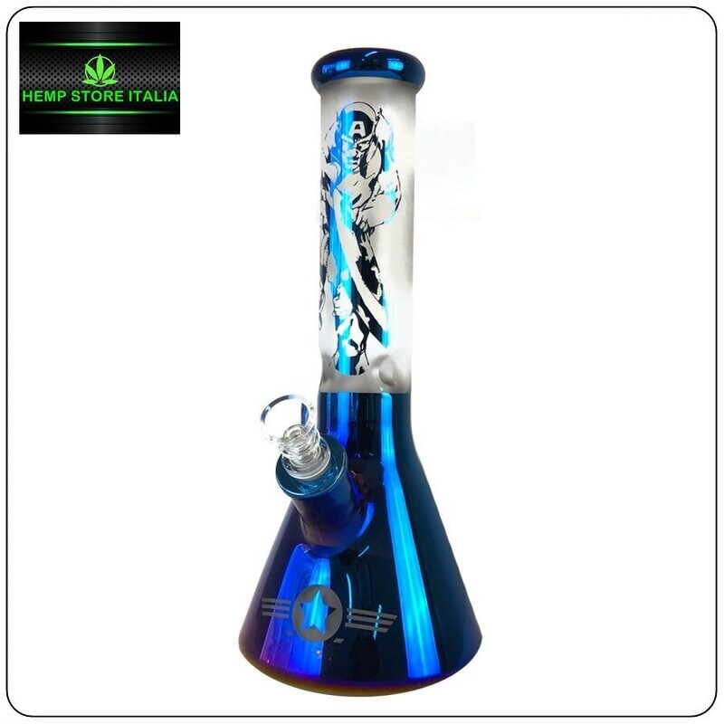 CAPTAIN HERO MASTERCLASS BONG IN VETRO BLU 32CM