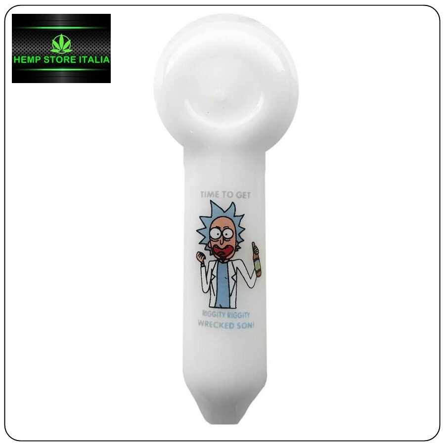 PIPA BIANCA IN VETRO 12CM - RICK 'N MORTY 1
