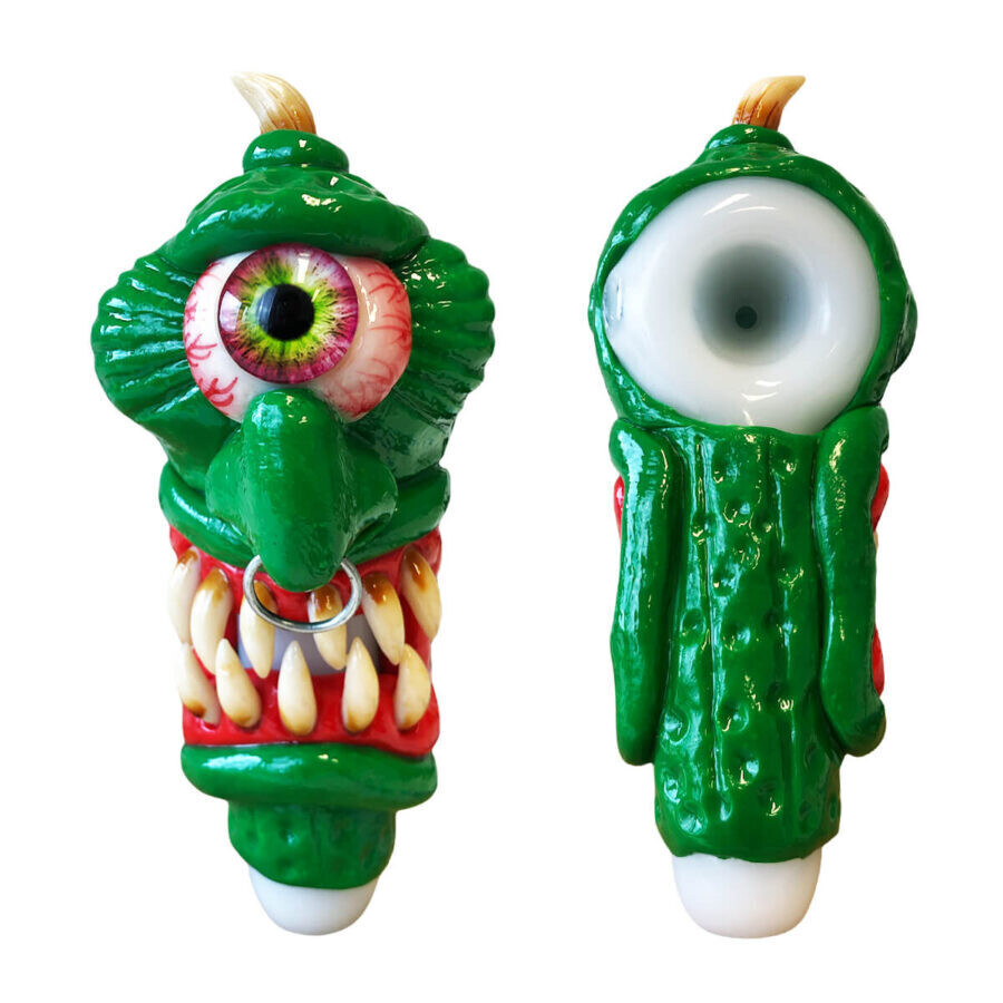 PIPA IN VETRO 15CM MONSTER EDITION EXHAUSTED PICKLE