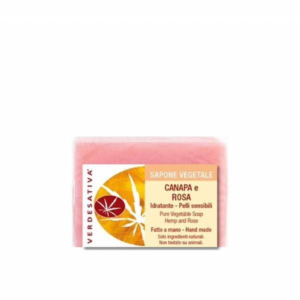 SAPONE VEGETALE ALLA CANAPA E ROSA