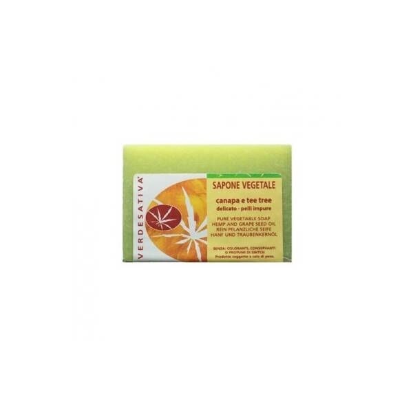 SAPONE VEGETALE ALLA CANAPA E TEA TREE