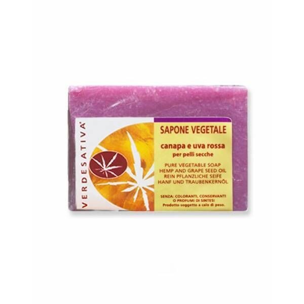 SAPONE VEGETALE ALLA CANAPA E SEMI DI UVA ROSSA