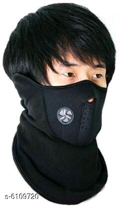 Black bike face mask for men and women