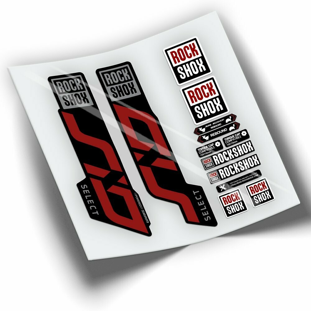PEGATINAS HORQUILLA ROCKSHOX SID SELECT 2021 BICOLOR WP361, COLOR: ROJO 031