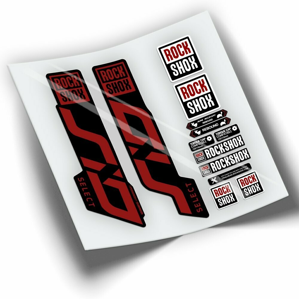 PEGATINAS HORQUILLA ROCKSHOX SID SELECT 2021 WP360, COLOR: ROJO 031