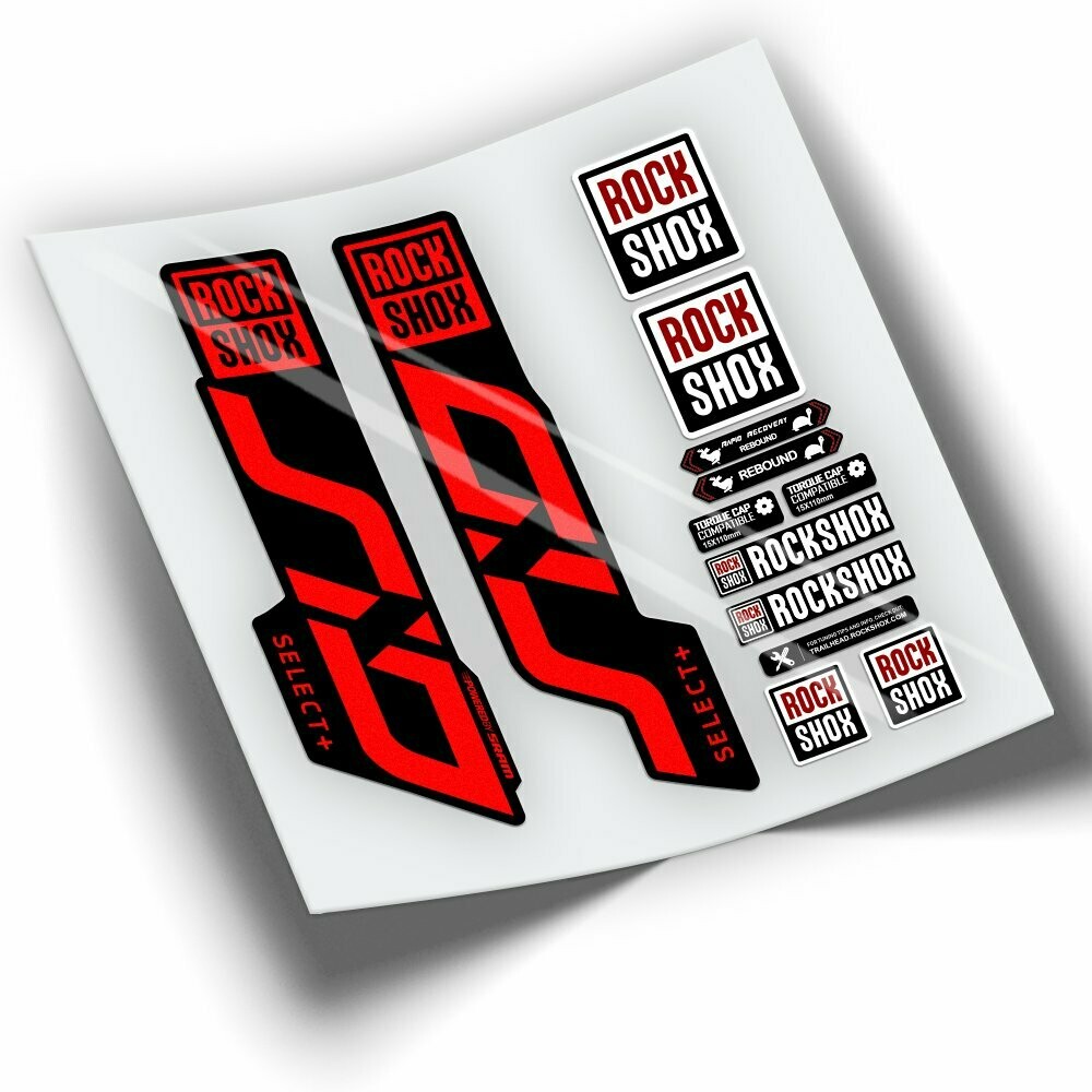 PEGATINAS HORQUILLA ROCKSHOX SID SELECT PLUS 2021 WP364, COLOR: ROJO FLUOR