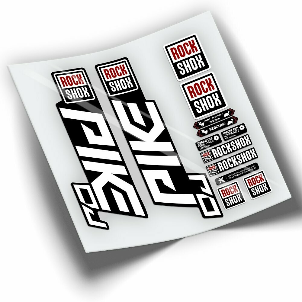 PEGATINAS HORQUILLA ROCKSHOX PIKE DJ 2021 WP386, COLOR: BLANCO