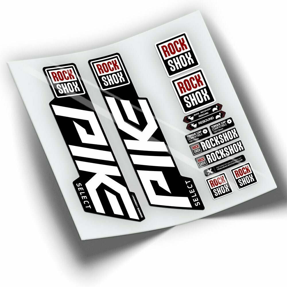 PEGATINAS HORQUILLA ROCKSHOX PIKE SELECT 2021 WP390, COLOR: BLANCO