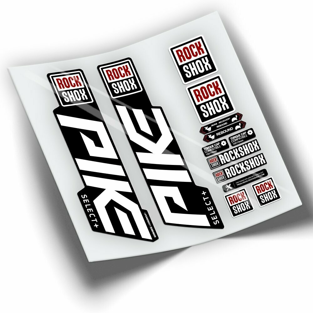 PEGATINAS HORQUILLA ROCKSHOX PIKE SELECT PLUS 2021 WP394, COLOR: BLANCO