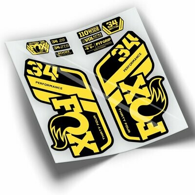 PEGATINAS HORQUILLA FOX 34 PERFORMANCE 2021-2023 COLORES WP417 PEGATINAS HORQUILLA FOX 34 PERFORMANCE 2021-2023 COLORES WP417