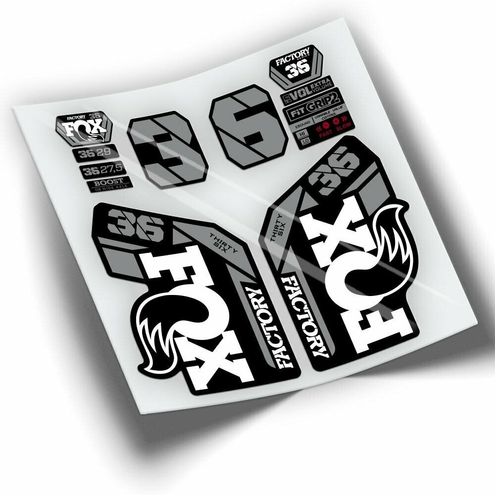 PEGATINAS HORQUILLA FOX 36 FACTORY 2021-2023 BICOLOR WP424, COLOR: BLANCO